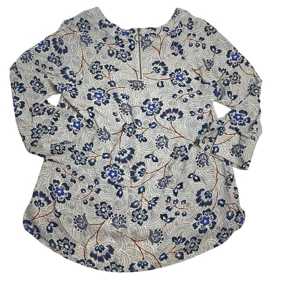 Daniel Rainn Round Neck Zipper Back Floral Blouse Size Small - Picture 4 of 5